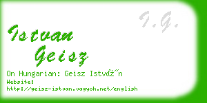 istvan geisz business card